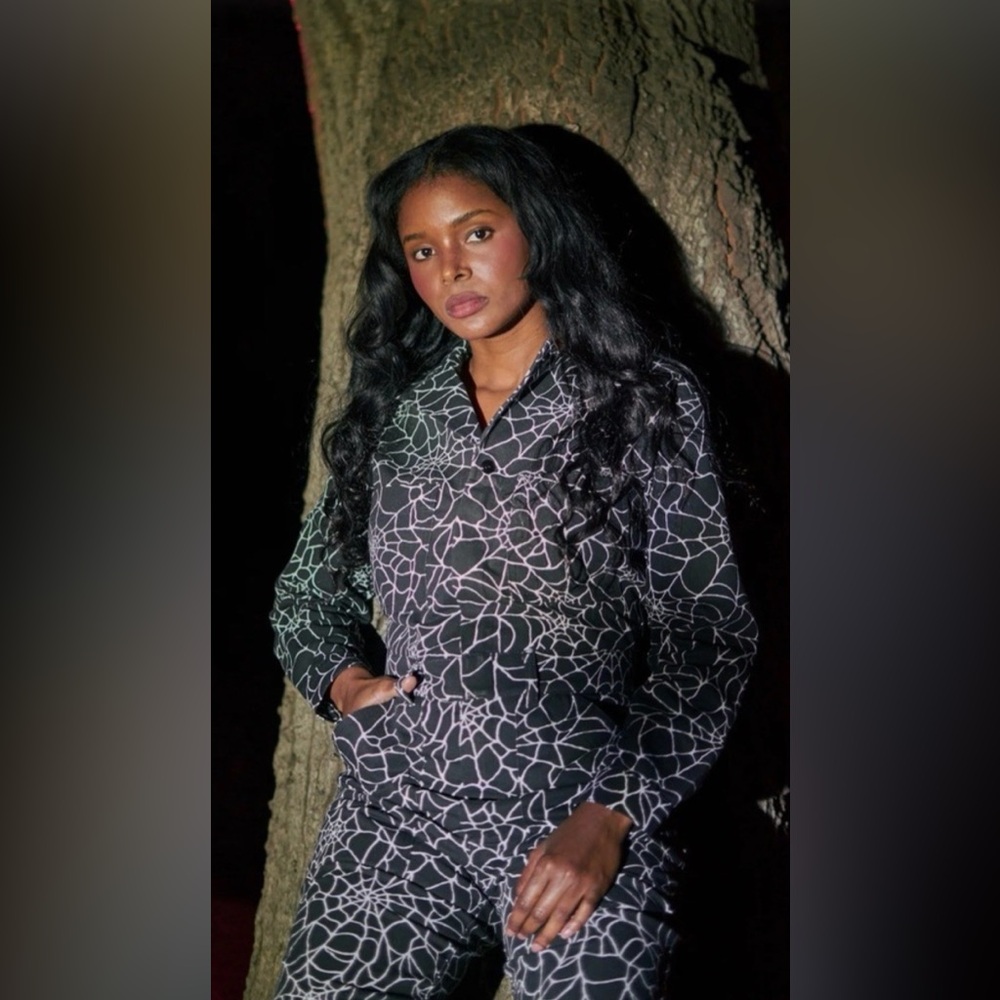 Big Bud Press Long Sleeve Jumpsuit Small - spider web